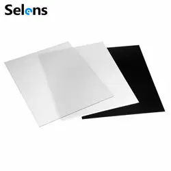 Selens 30x40CM Acrylic Photographic Reflection Board Plastic Board White Black Background Studio Accessory Photo Display Board