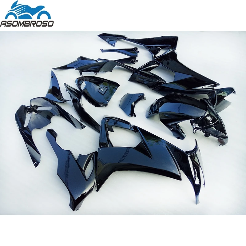 

Glossy Black Motorcycle parts for Kawasaki Ninja ZX10R fairing kit 2008-2011 plastic fairing set zx10r 08 09 10 11 ZM12