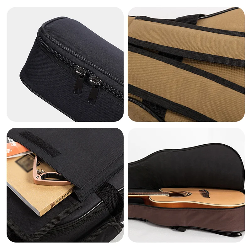 36/38/41 Inch Guitar Bag Acoustic Folk Gig Backpack Oxford Waterproof Guitar Storage Cover Case with Shoulder Straps XA901M