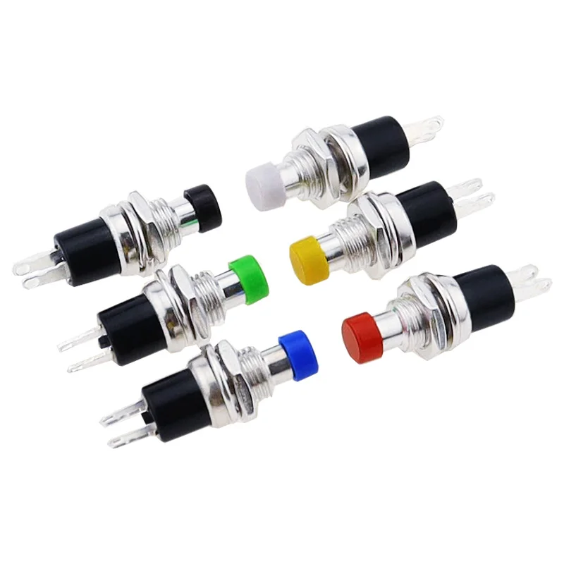 6PCS,Mini Round Momentary Push Button Switch Press The Self-Reset,PBS-110,7MM,Micro Switchs,Normally Open,Normally Closed,1NO1NC