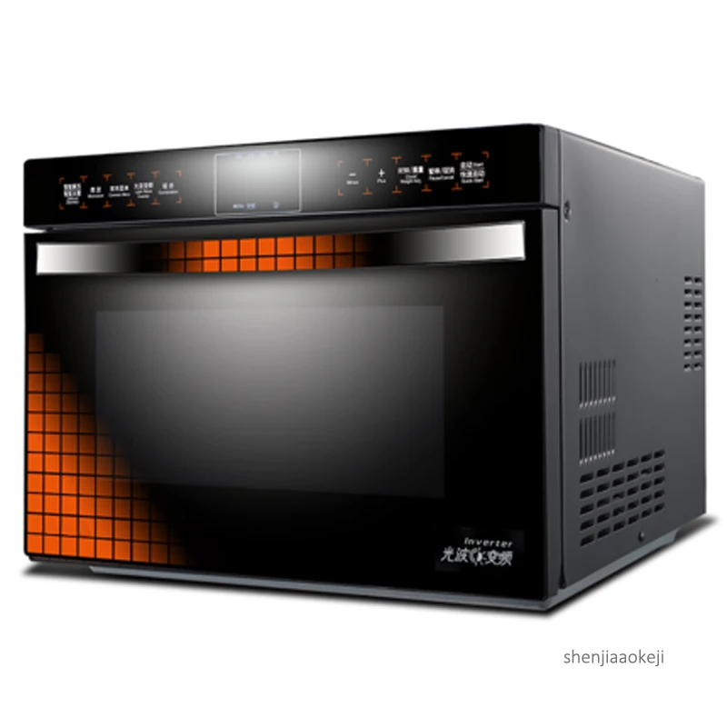 Inverter Layar LCD Sentuh Cerdas Oven Microwave 900W Pemanasan Cepat Hemat Energi 25L Oven Konveksi Liner Baja Tahan Karat