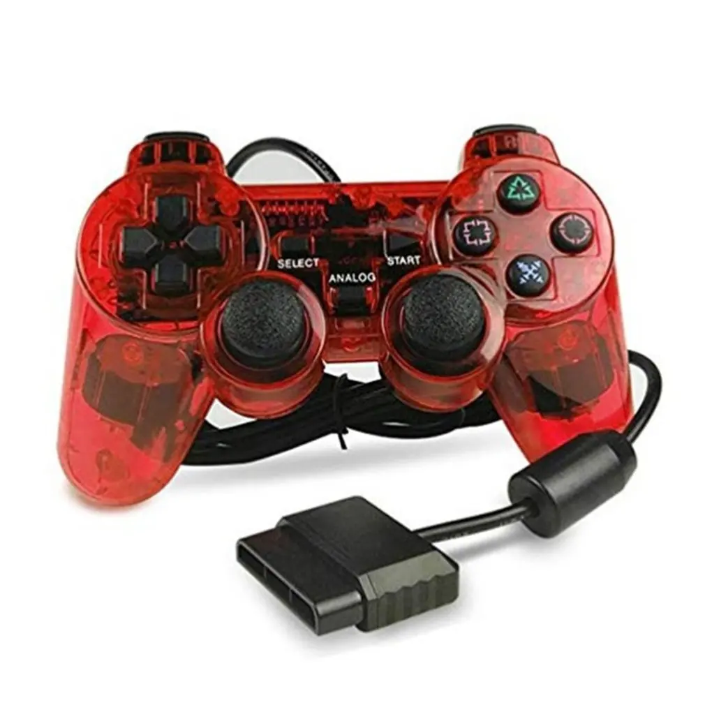 

Wired Controller Gamepads For Sony PS2 Playstation2 Dual Shock Console Video Game Joystick Gamepads Long Cable Joypad dropship