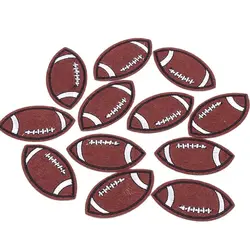 10pcs/lot Iron On football Patches Embroidered soccer Stickers Diy Sport Balls appliques for Jeans Clothes backpack Motif Badge