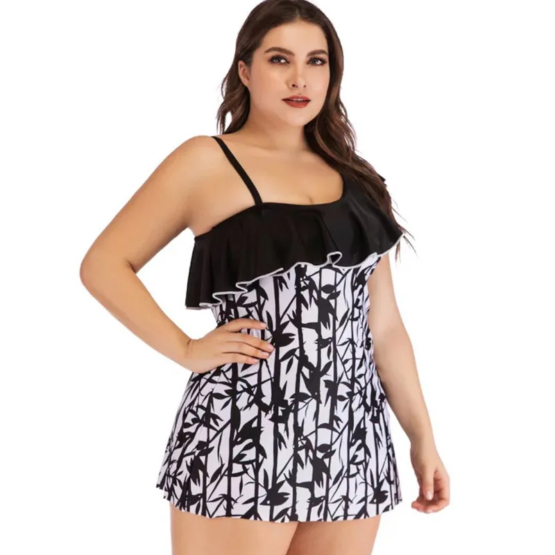 

5XL Swimwear Women Floral Tankini Print Maillot De Bain Sexy Summer Beach Swimsuit Push Up