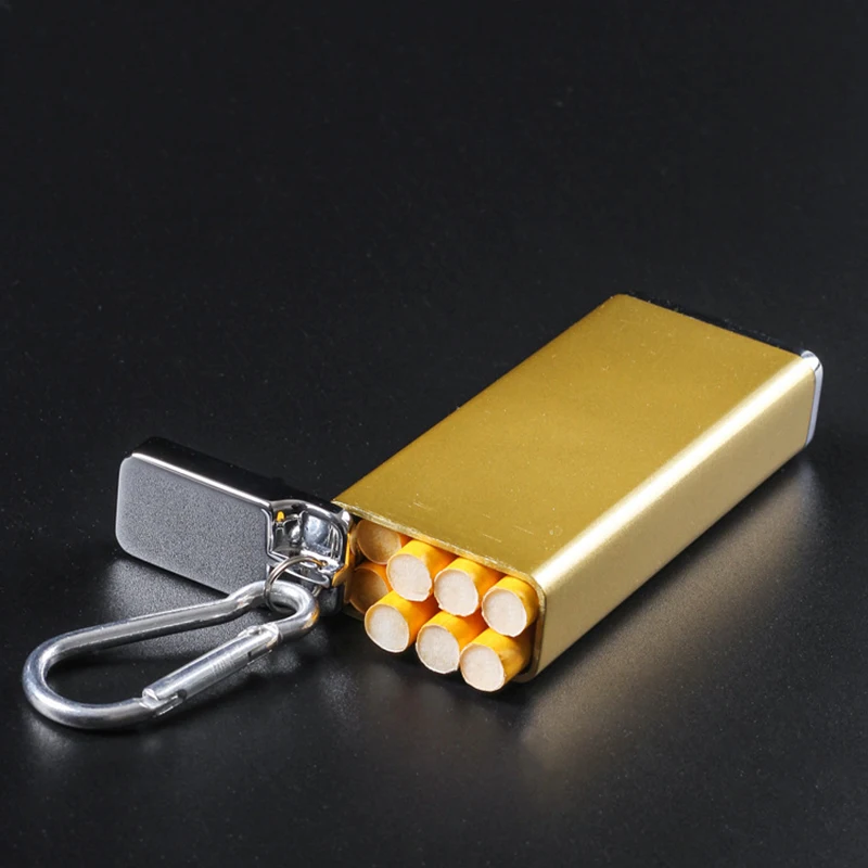 Portable Cigarette Case Aluminium Alloy Outdoor tourism Holder Smoke ashtray cigarette Box