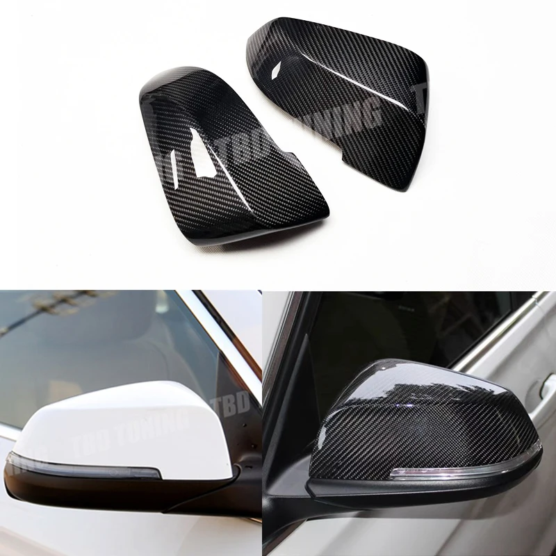 

Carbon Fiber Mirror Cover For BMW 5 Series F10 2014+ Rear Side View Caps Mirror Cover LCI F10 520i 528i Replace&Add On Style