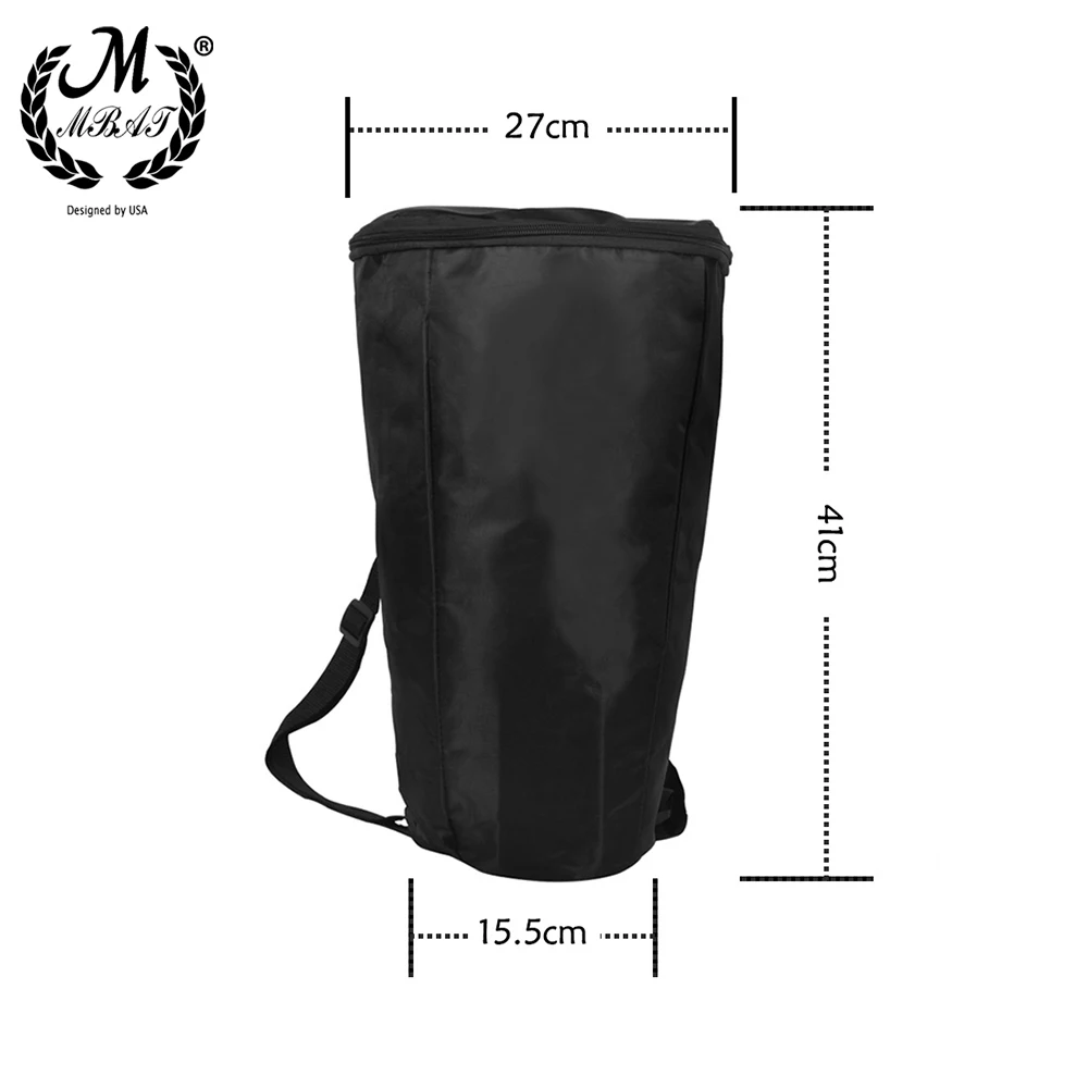 M MBAT 8 Inch Djembe Bag African Drum Bags Case Oxford Cloth Shockproof Waterproof Drum Cover Carrying Shoulders Backpack