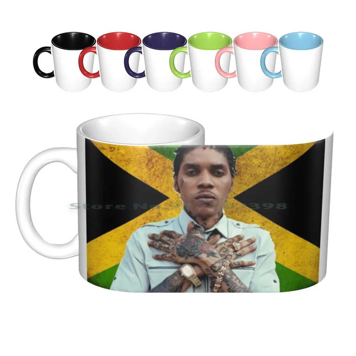 Vybz Kartel Ceramic Mugs Coffee Cups Milk Tea Mug Vybz Kartel Kartel Dancehall World Vybz Kartel Reggae Music Jamaica Creative