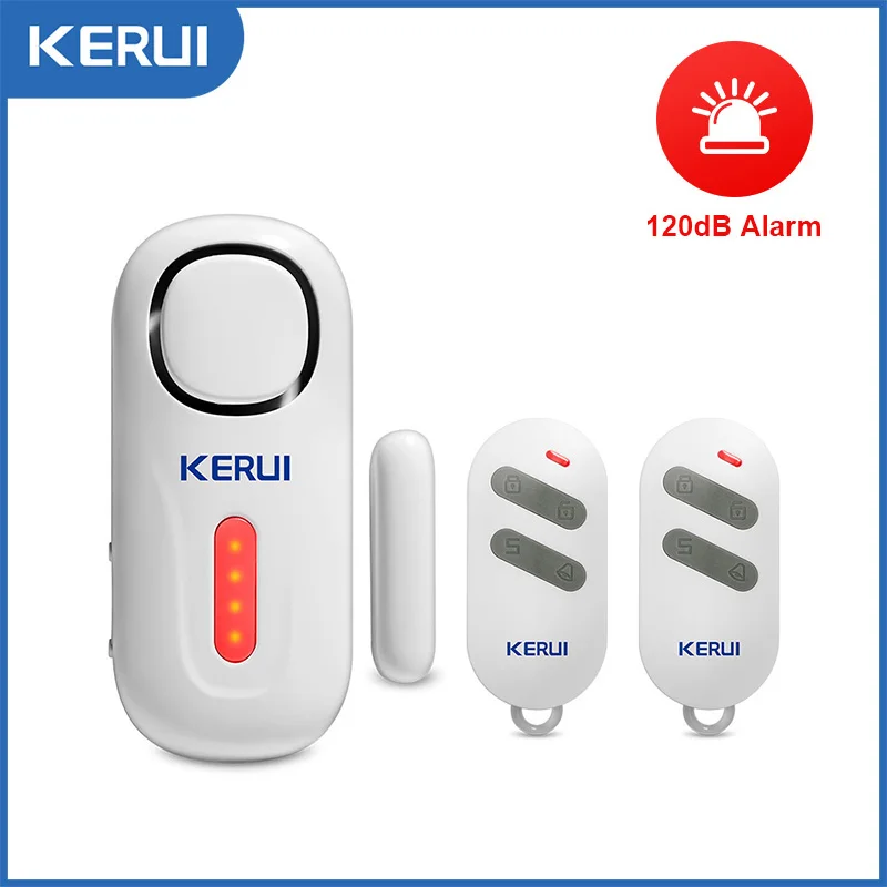 KERUI 120DB bezprzewodowe drzwi/okno wejściowe bezpieczeństwo czujnik antywłamaniowy Alarm PIR magnetyczny inteligentny domowy system garażowy pilot Led