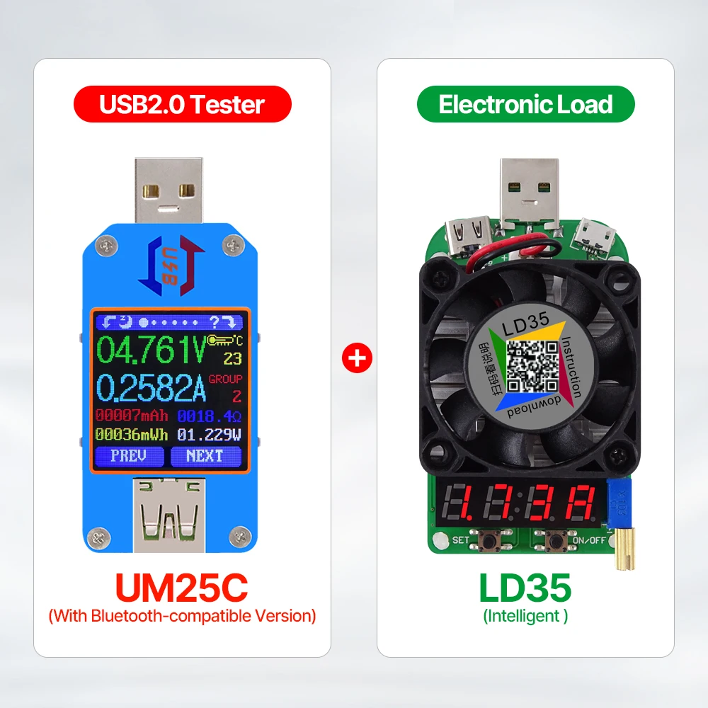 RD UM25 UM25C USB 2.0 Type-C Voltmeter Ammeter 24V 5A