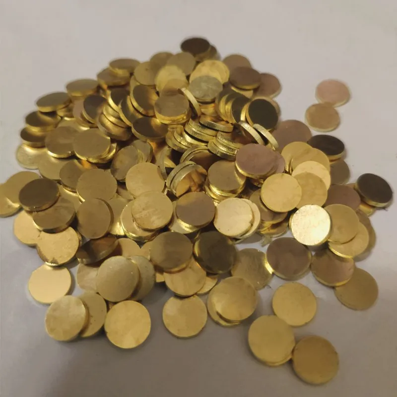 Messing Disc Runde Platte Blatt H62 Kupfer Legierung Solide Kreis Schleifen Flocken Hohe Härte Gute Duktilität Folie Metallic Glanz