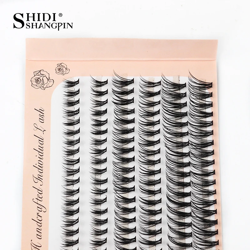 개별 속눈썹 10-100PCS 자연 가짜 속눈썹 확장 6 행 20D C 컬 120 번들 메이크업 섬모 속눈썹 확장 용품