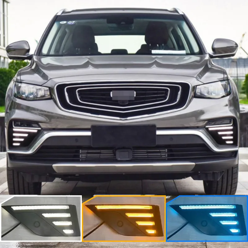 

2Pcs For Geely Boyue Proton PRO 2020 Car LED Daytime Running Light Fog Lamp Frame Fog Light