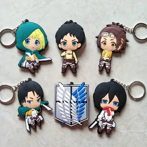 Japon animesi figürü titan, eren jaeger, levi ackerman, armin mikasa anahtarlık, model, mini, bebek bebek, sevimli oyuncaklar En çok satılan 12, anahtarlık, mikasa-no. 1