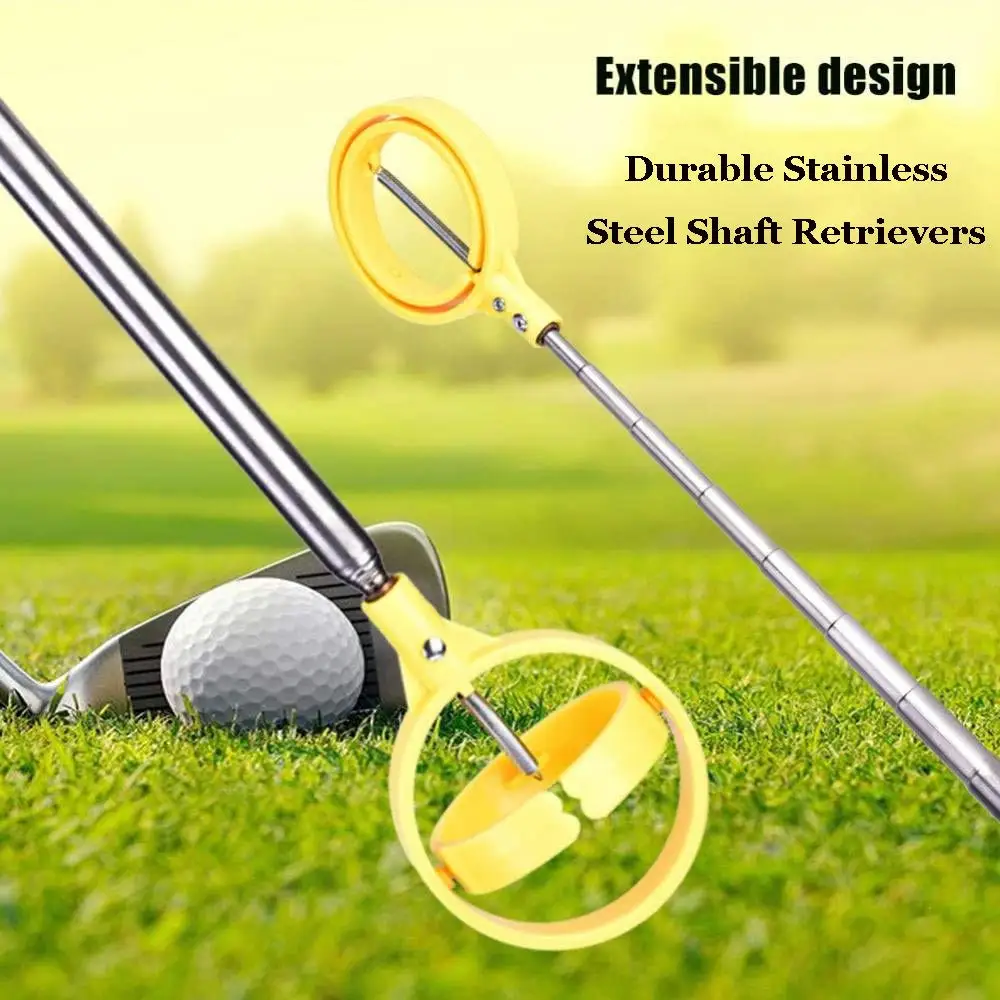 Golf Ball Retriever, Stainless Telescopic Extendable Golf Ball Retriever for Water w/Golf Ball Pick Up Retriever Grabber Claw Su