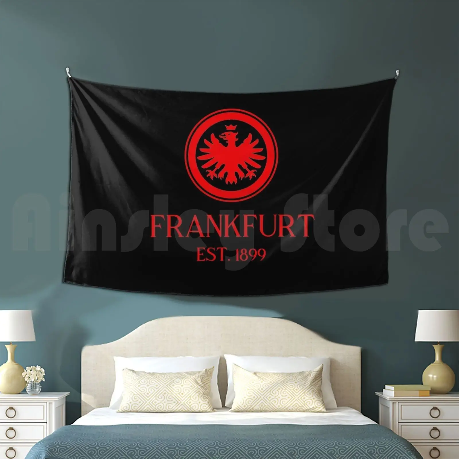 Frankfurt Red Customized Tapestry Frankfurt Sge Launische Diva Deutschland Deutsch