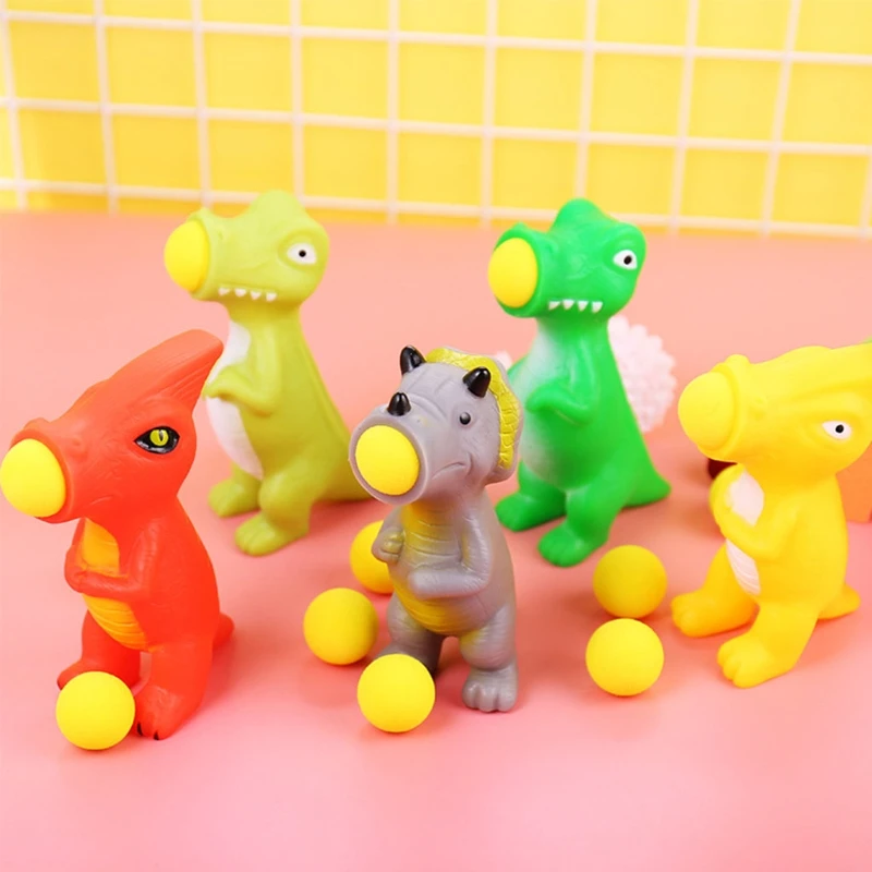 15 Styles Realistic Animal Shaped Shooting Squeeze Toys Prank Gadgets Foam Ball Popper Toy Anti Stress Fidgets for Adults Kids