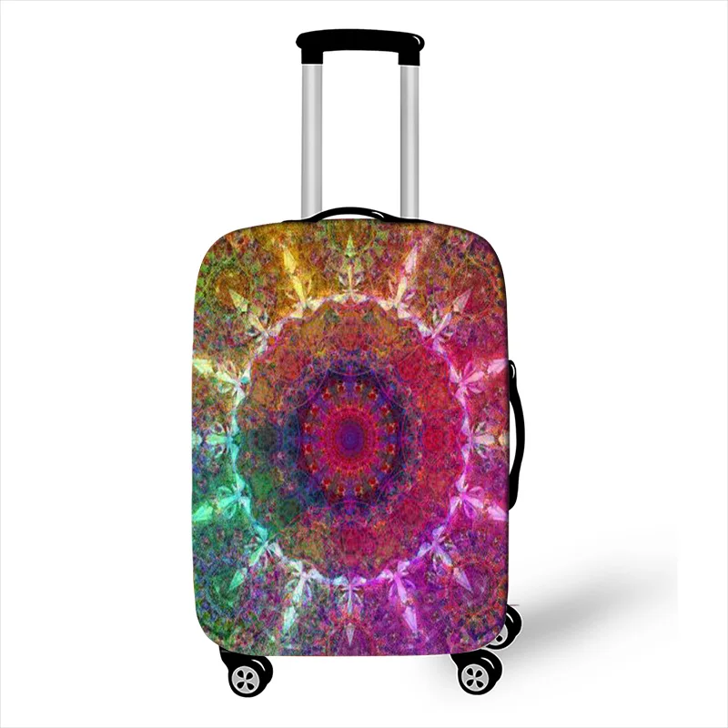 Mandala Flower Print Luggage Cover Travel Accessories Elastic Anti Dust Suitcase Cover Women Trolley Case Covers for Travelling