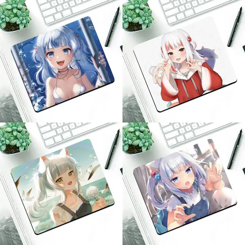 

Hololive Usada Pekora gawr gura DIY Design Pattern Game mousepad Small Pads Mouse Mat MousePad Desk Gaming Mousepad Cup Mat