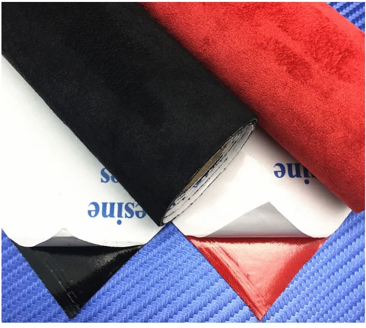 Self-adhesive suede four-sided elastic suede car interior modificatio Alcantara Car roof ABC column door panel workbench replace