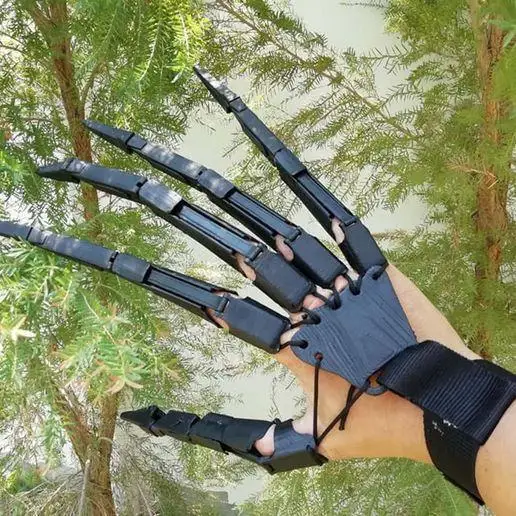 New Halloween Articulated Fingers Gloves with Flexible Joint Halloween Party Dress Cosplay Costume Props Home Decor