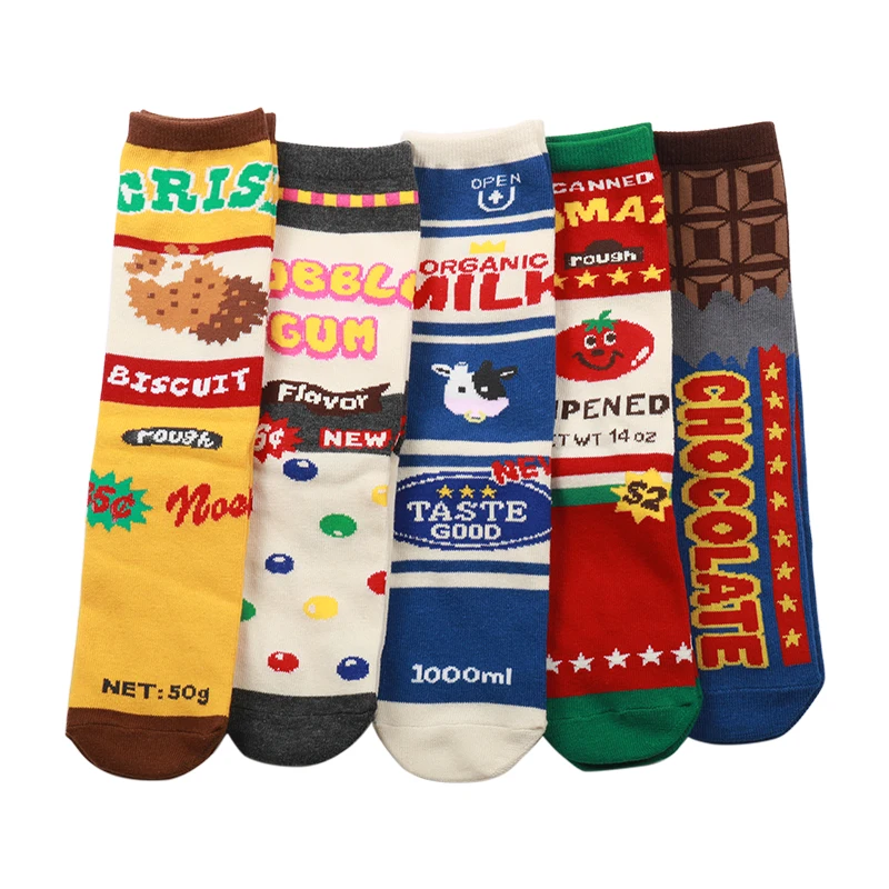 Autumn Ins Style Fashion Letter Patterned Short Socks Cool Mens Harajuku Skateboard Socks Low Hipster Cotton Art Socks Male Sox