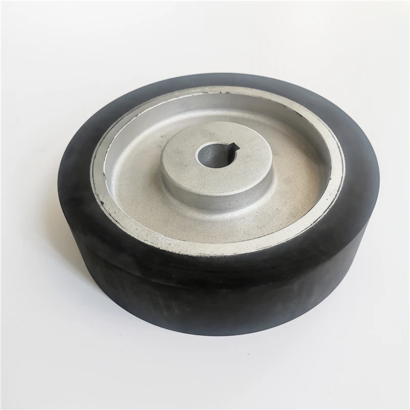 200*50mm Solid Belt grinder Rubber Contact Wheel Abrasive Belts Set Inner Hole 24mm key 8x4mm