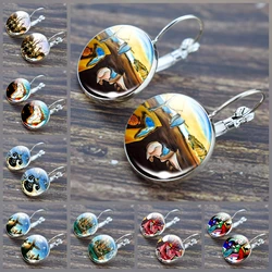 Salvador Dali Art Picture The Persistence of Memory Painting Art Earrings Simple Style Earrings Surrealism Dangle Jewelry