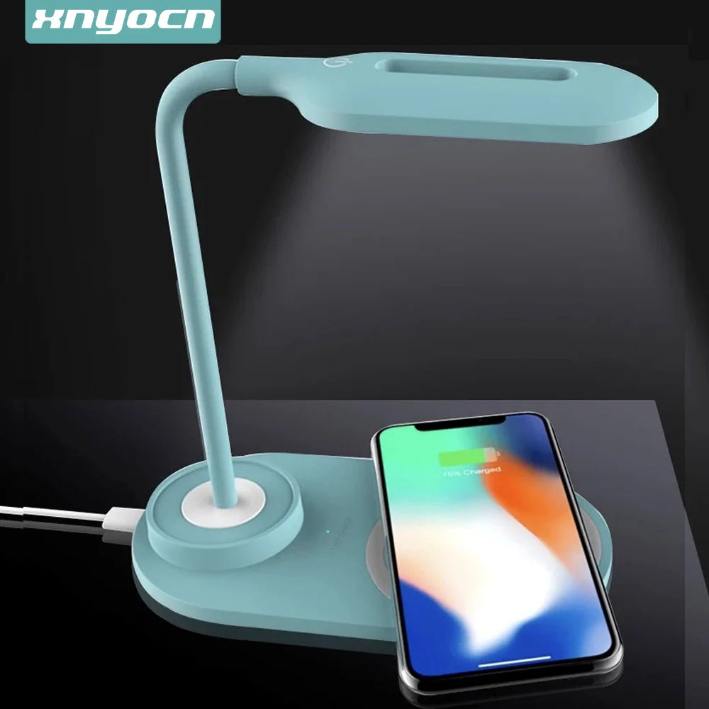 

Xnyocn 10W Wireless Charging LED Table Lamp For Samsung S20/S10/Note10 Fast Wireless Charger For iPhone 11Pro/Xr/Xs/8 Adjustable