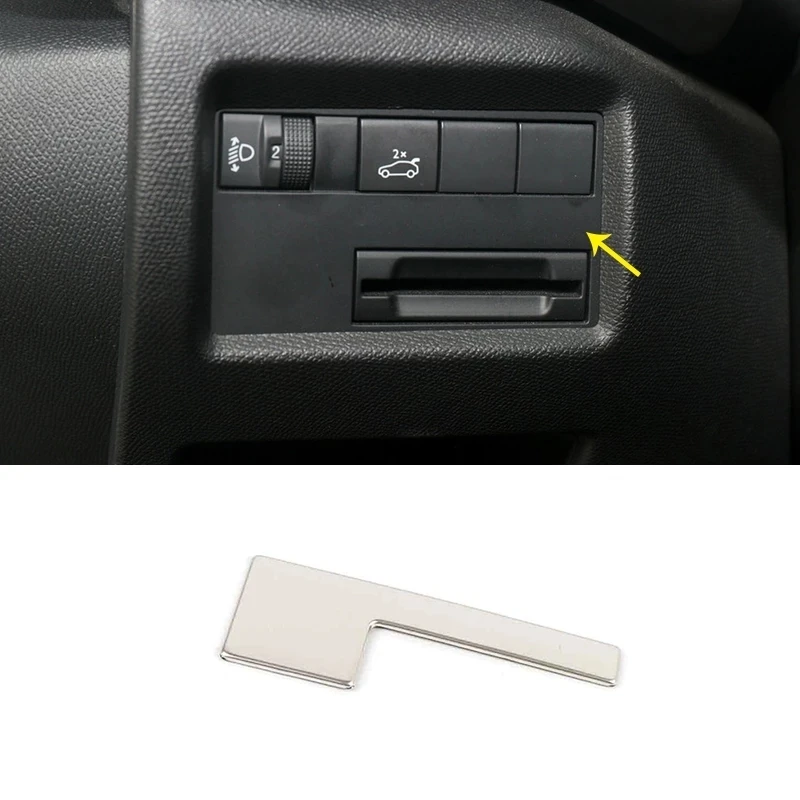 For Citroen C5 Aircross 2017 2018 2019  stainless steel Headlight Switch button cover trim Car Interior Accessories car styling