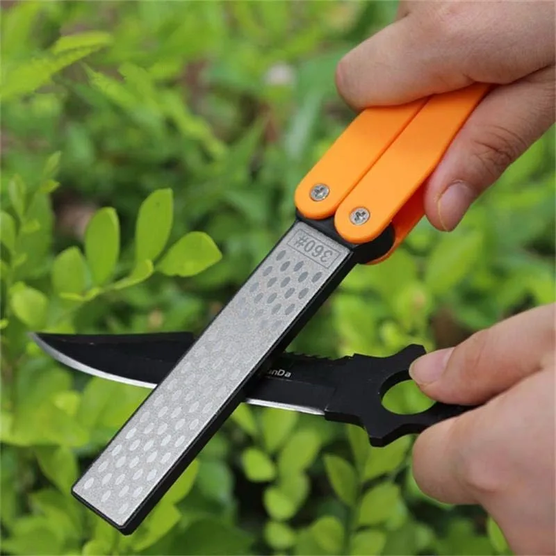 Fold Pocket Professional Kitchen Sharpener Diamond knife Sharpener Double Sided Folded Grindstone Knife Sharpener Mini Knife