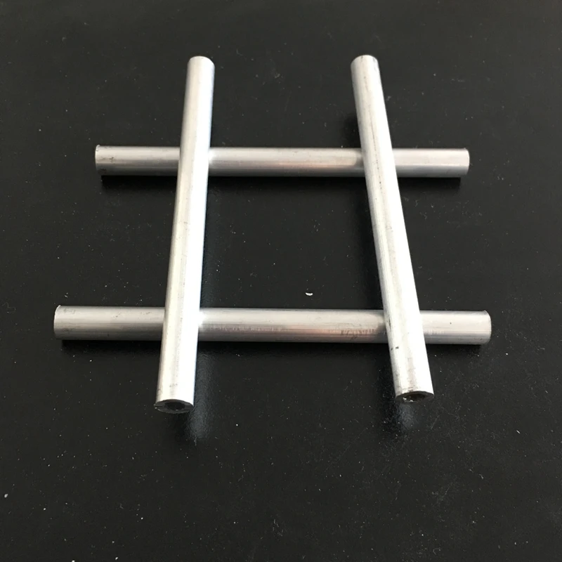 4 unids/lote OD 8mm ID 5mm longitud 100mm Tubo de aluminio tubo Circular hueco para fabricación de modelos DIY servicio personalizado