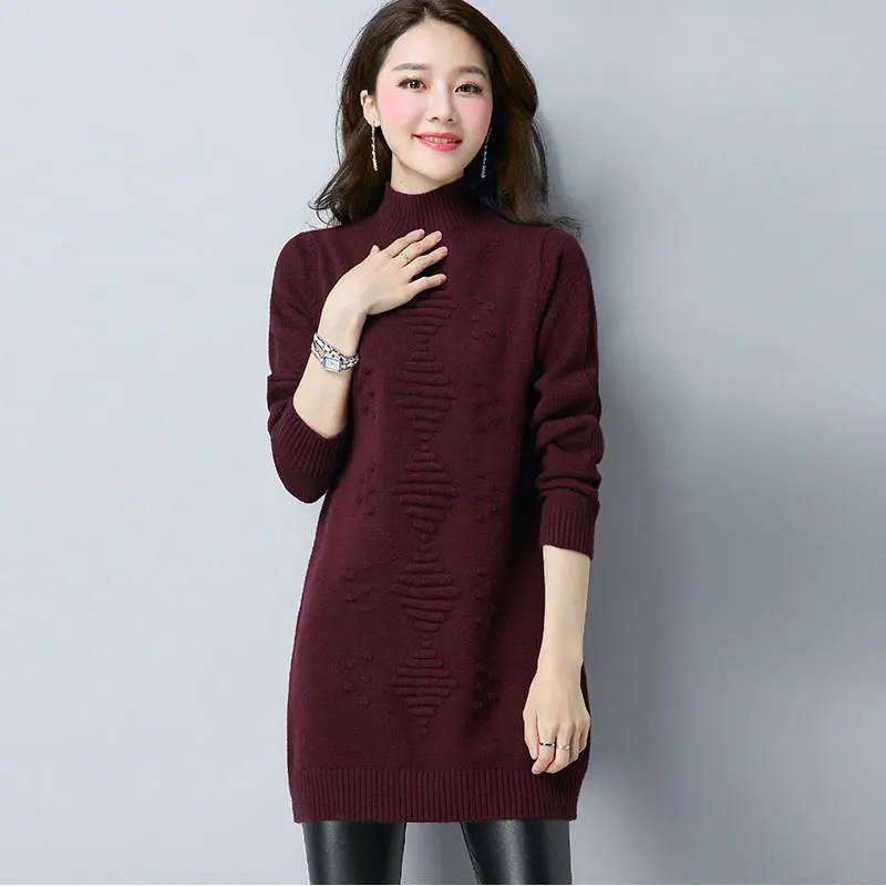

Winter Sweater Jacket Female Loose Mid-Length Pullover Sweater Women 2025 New Autumn Plus Velvet Thick Sweater Bottoming Shirt
