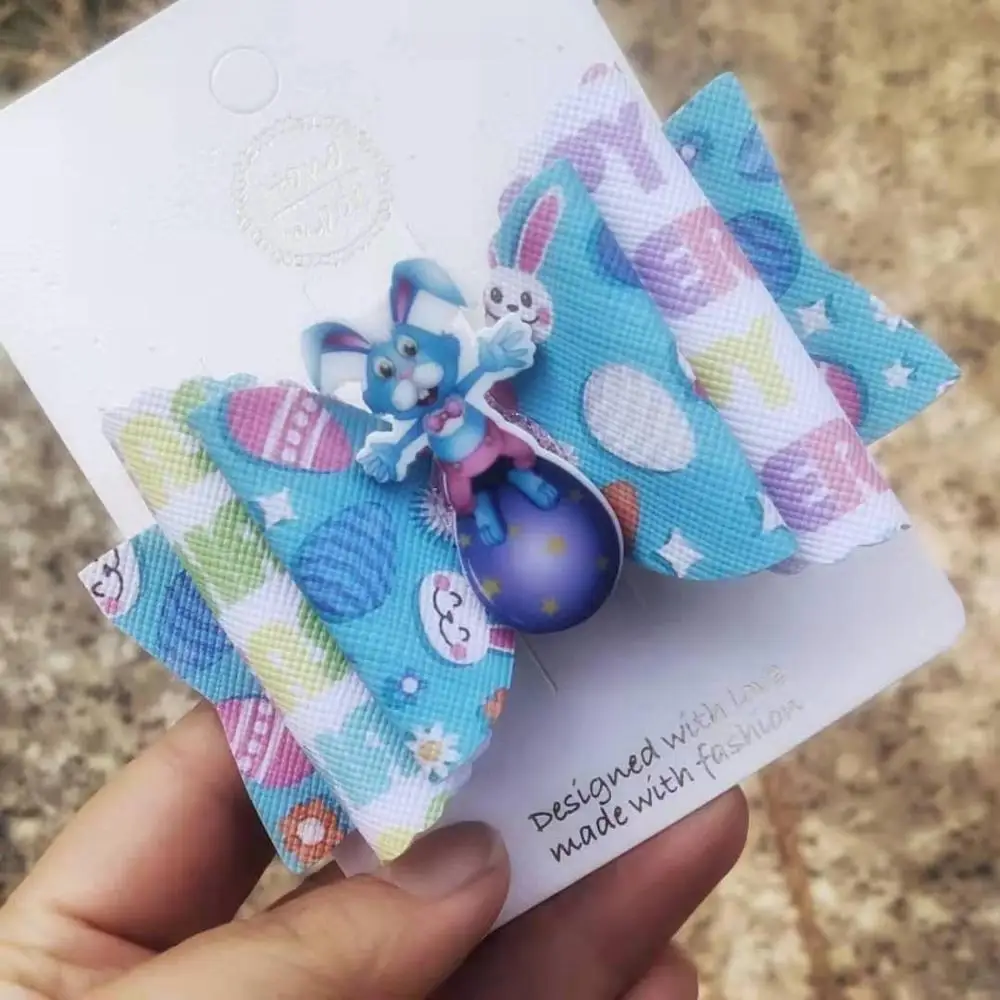 Thumblina Easter Hairgrips Glitter Hair Bow Dance Party Hair Accessories Girls Spring Easter Hair Bows