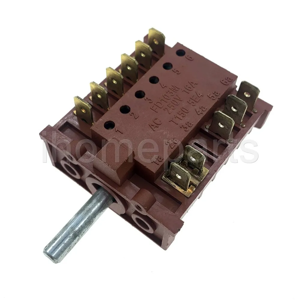 Baumatic Oven Spare Parts Function Rotary Selector Switch 10 Position FD103M AC 250V 16A