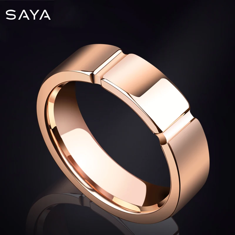 Classic Wedding Rings for Women Men 6mm Tungsten Couple  Simple Plain Bands Anniversary Gift, Engraving