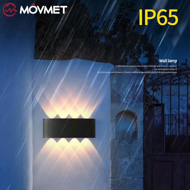 Outdoor LED Waterproof Wall Lamps Plastic Indoor Bathroom Gate Garden Courtyard Corridor Wall Washer Bedroom Balcony IP65 220V