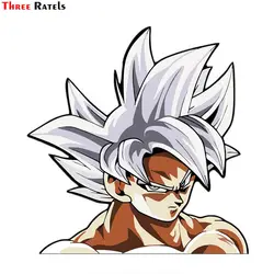 Three Ratels FC350 Goku Ultra Instinct Cute cartoon 3D Stickers for car pvc figure anime decal