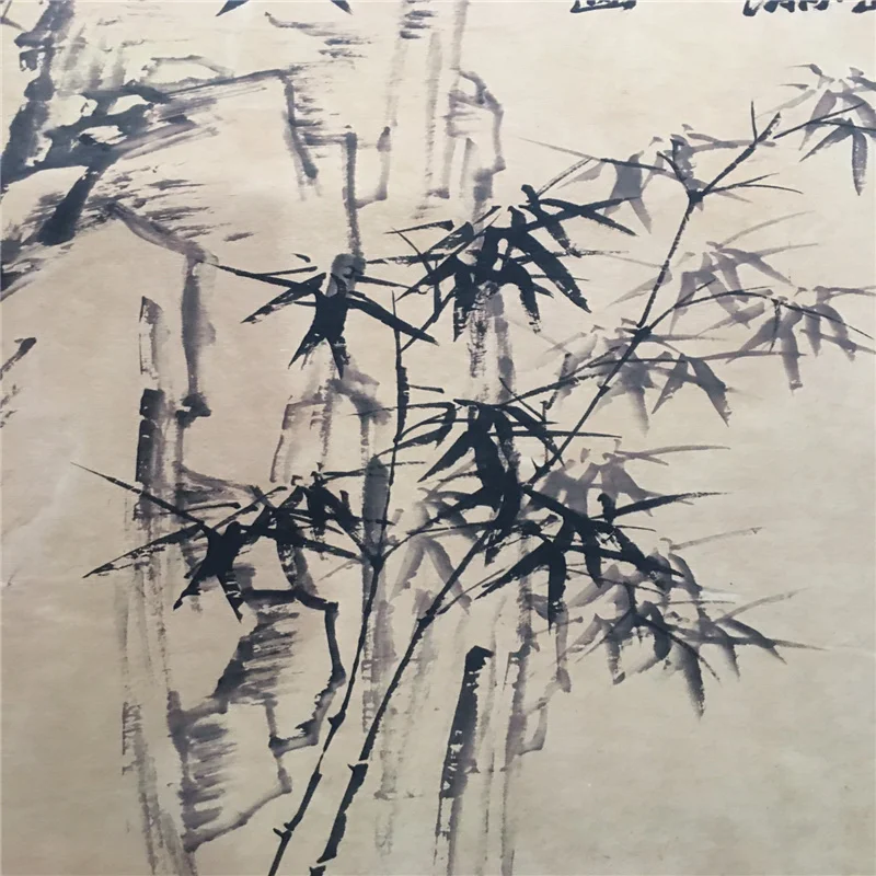 Pittura di bambù di Zheng Banqiao della vecchia immagine cinese della carta di riso