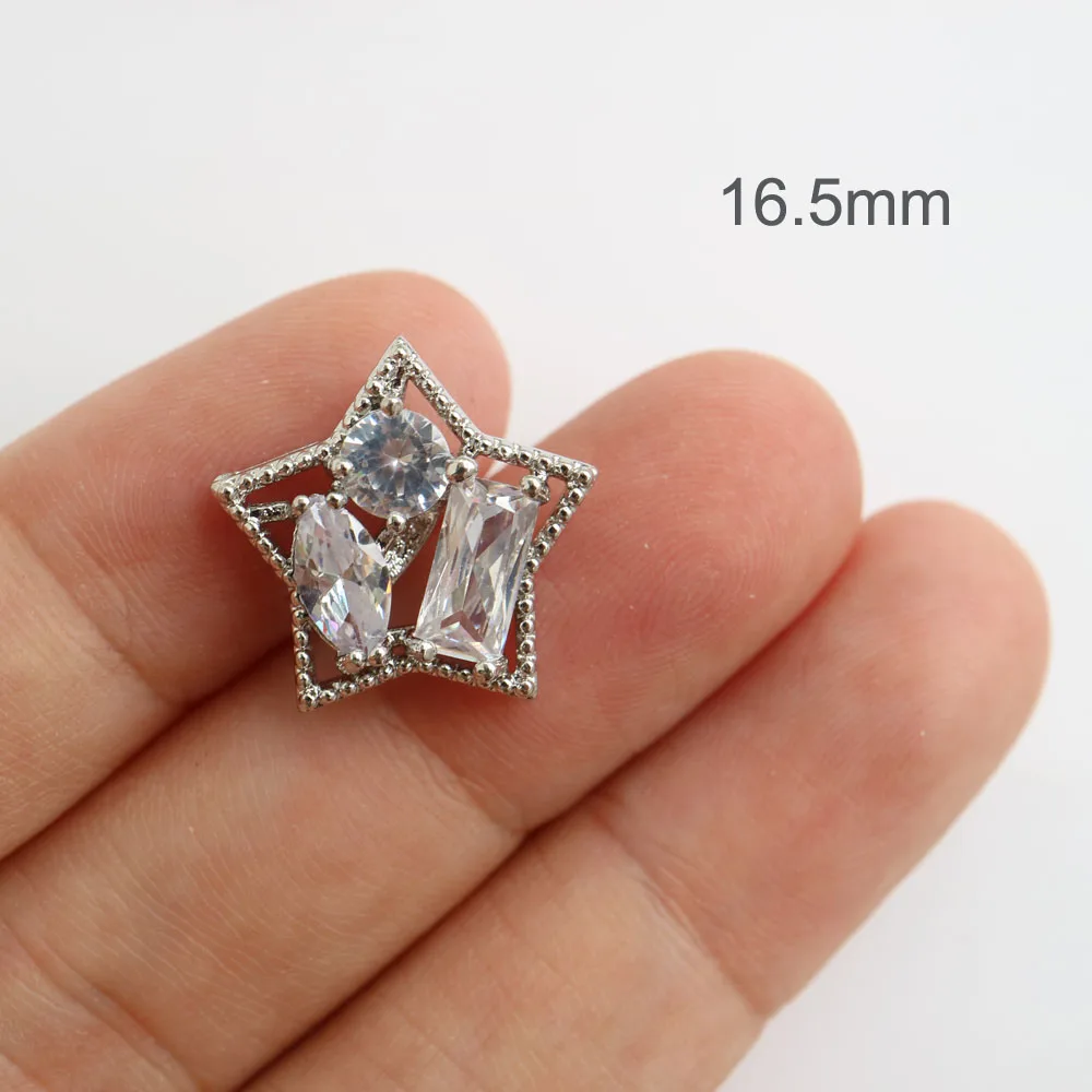 5pc Luxury Crystal Buttons Rhinestone Cubic Zirconia Button for Clothes Decorative CZ Sewing Cashmere Knit Cardigan