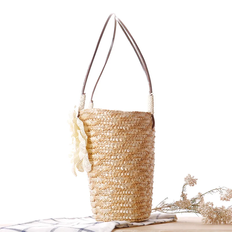 YoReAi Women Handbag Summer Beach Bag Rattan Woven Handmade Knitted Straw Large Capacity Totes Women Shoulder Bags Bohemia New