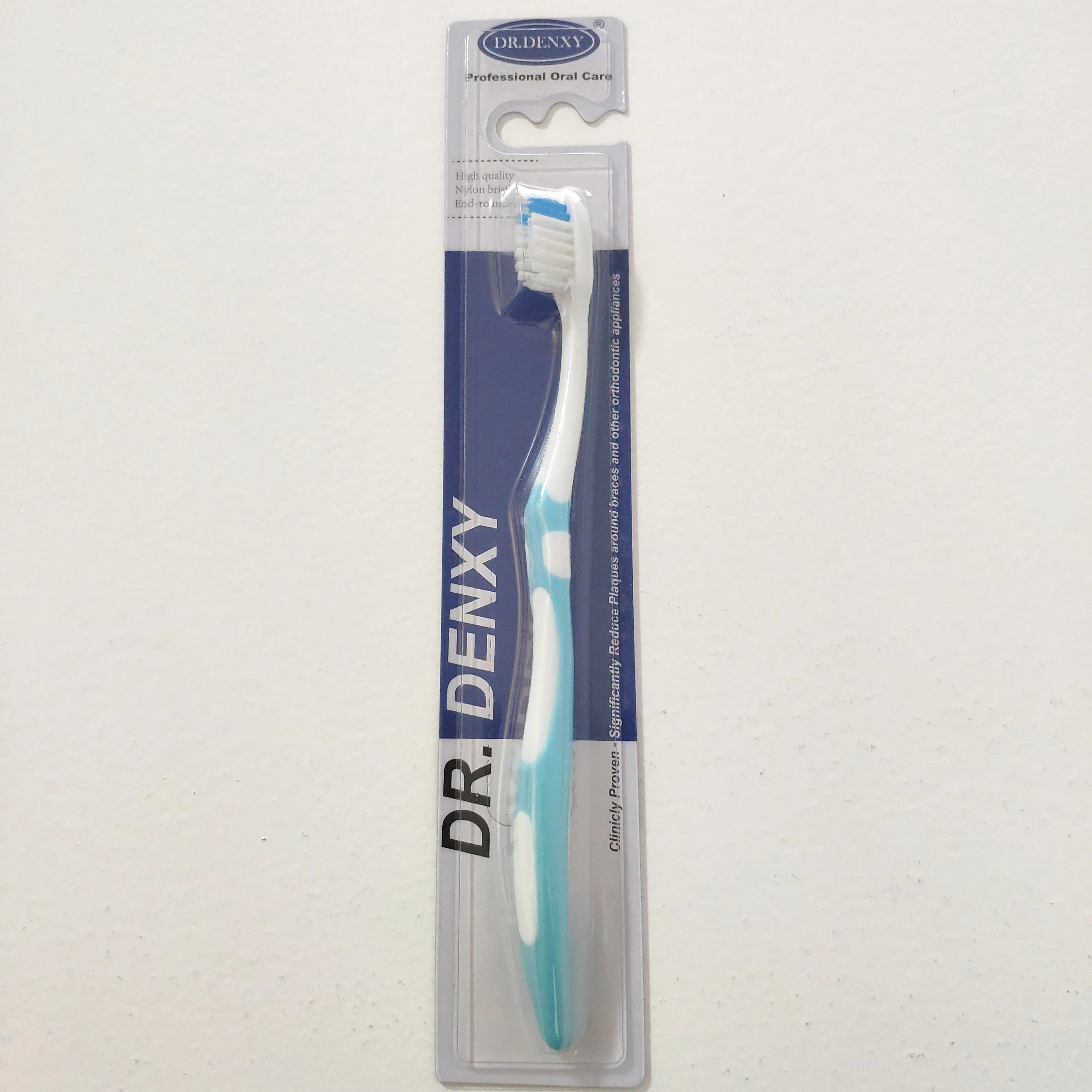Escova de dentes ortodôntica 3 pçs, formato em v, limpeza profunda, suporte para paciente, cuidados bucais