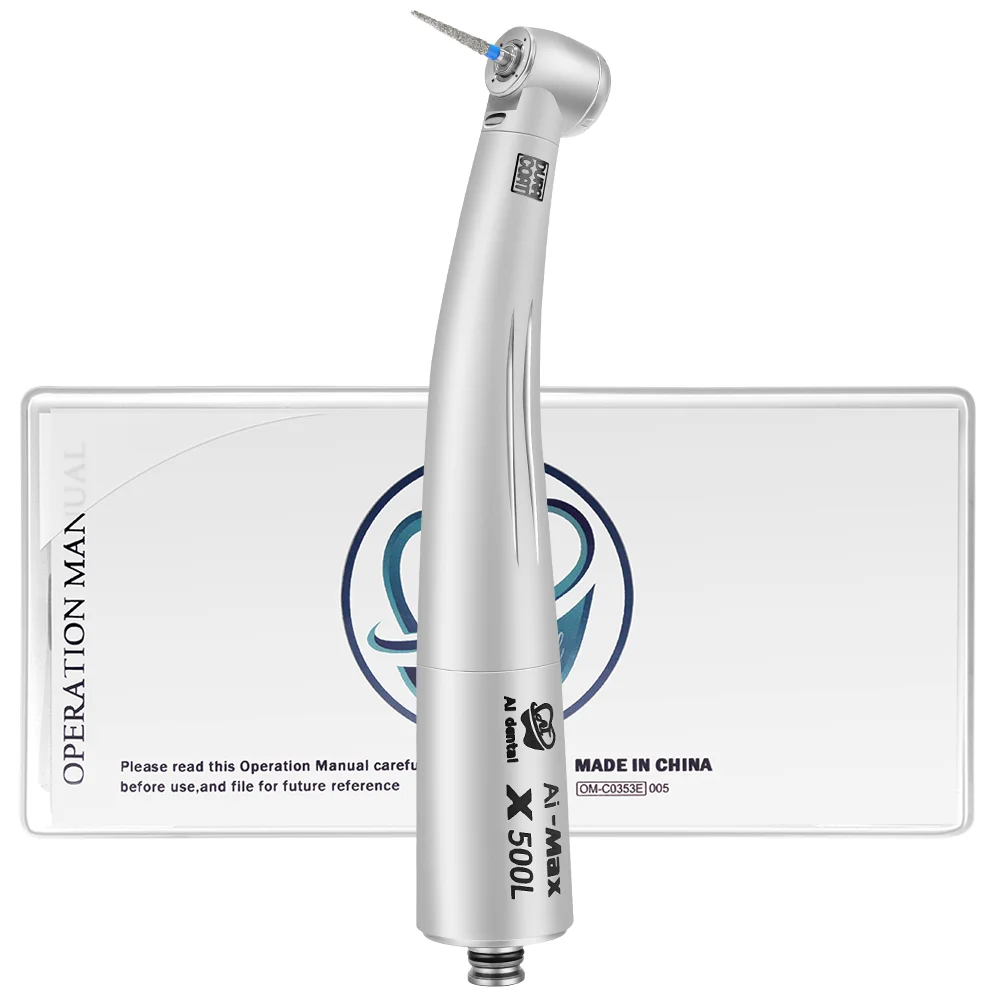 AI-X500L Air Turbin High Speed Handpiece Miniature Head With Optic Fiber Fit N Quick Coupling For Shank Burs Dental Device