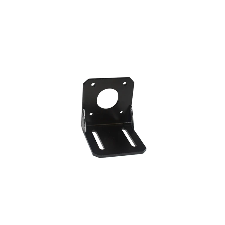 Nema23 Mounting L Bracket 57 Stepper Motor Fitted Black Alloy Steel Mounting Bracket NEMA 23 NEMA17 Mount for 42/57