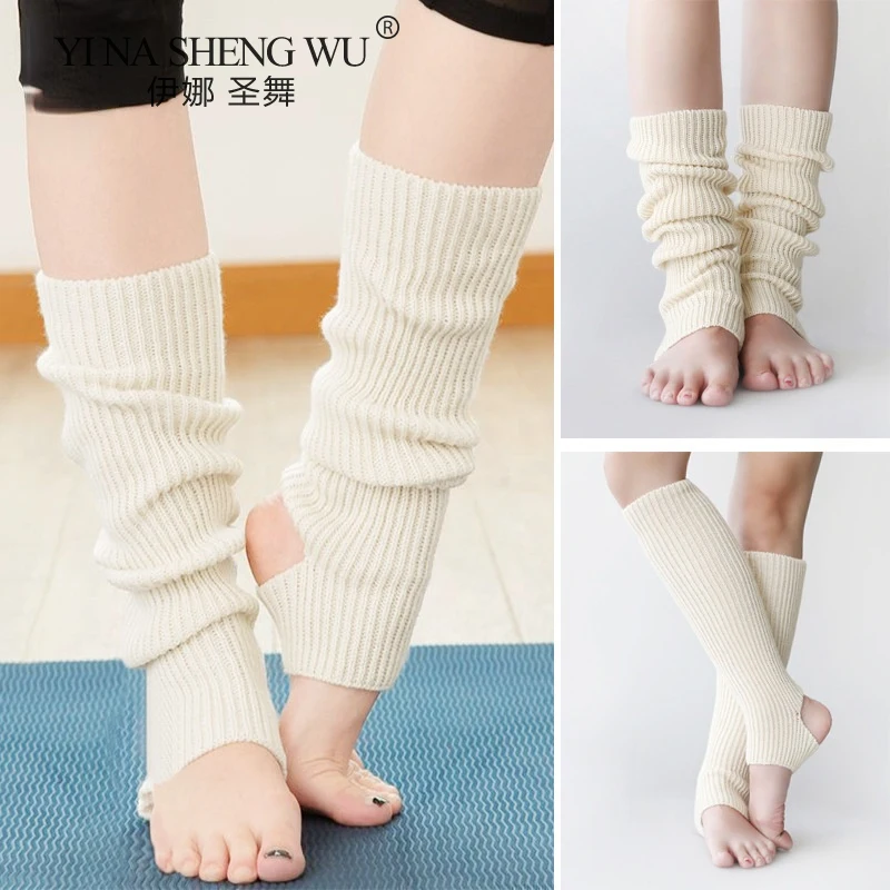 Ballet Knitted Leg Socks Women Girls Heap Heap Socks Cute Lolita Footless Dancing Socks Dance Practice Warm Knitted Foot Covers