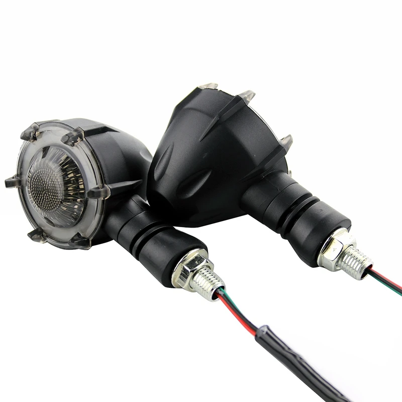 2Pcs Motorcycle Turn Signal Modified Led Two-Color Circular Streamer Turn Signal Indicator with Daytime Running Lights