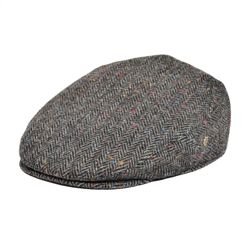 VOBOOM Ivy Cap Herringbone Flat Driving Caps 50% Wool Tweed Scally Hat Bunnet Paddy Dai Cheese-cutter Hats 200