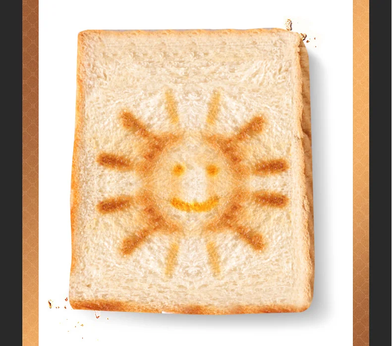 220V ไฟฟ้าขนมปังเครื่องปิ้งขนมปังมินิมัลติฟังก์ชั่อาหารเช้าเบเกอรี่ EU/AU/UK/US