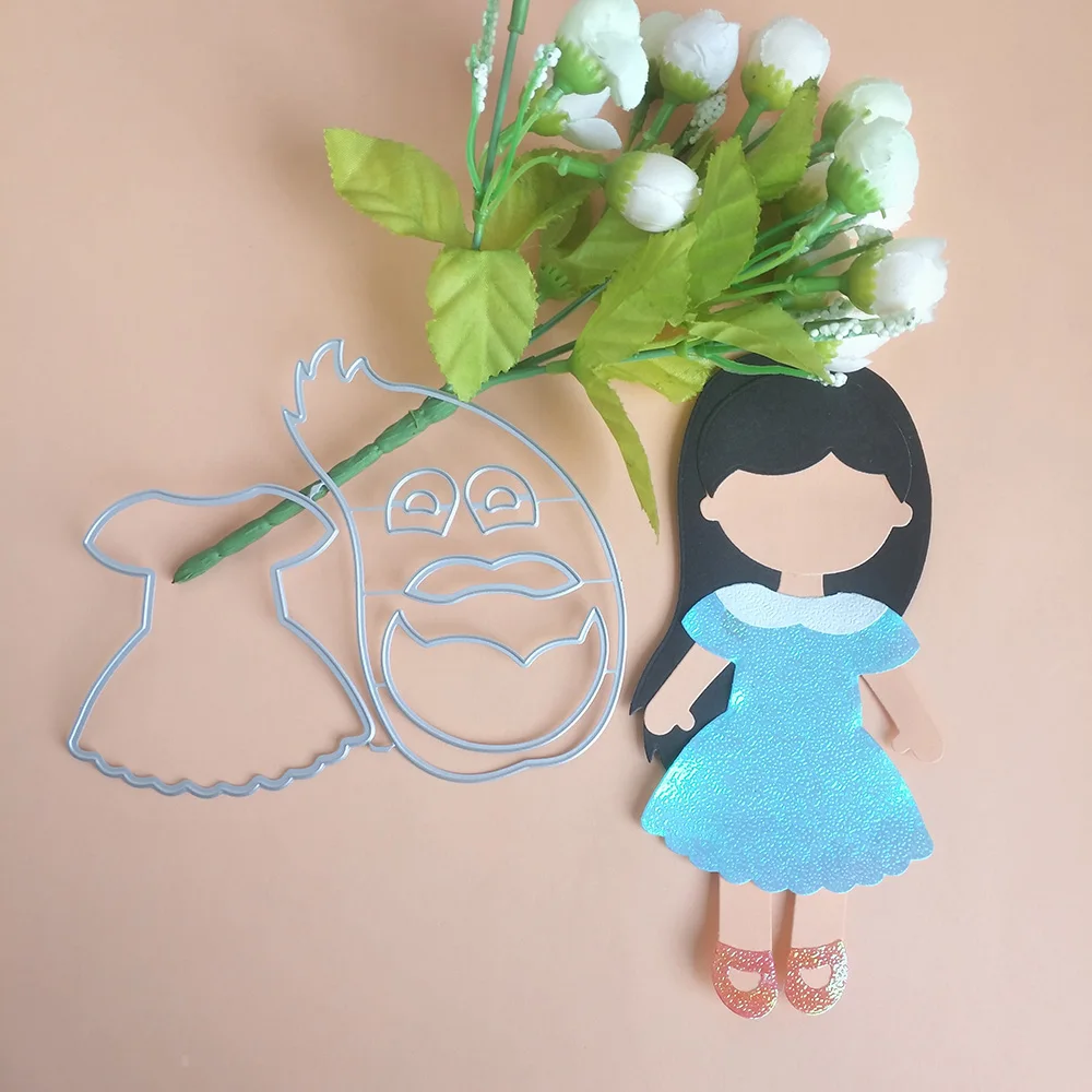 New boy and girl body hairstyle clothes suit cutting dies DIY scrapbook, embossed card making, photo album decoration, handmade