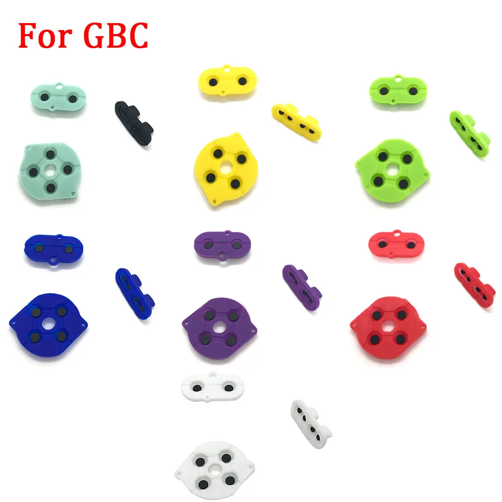 New GBC Button Silicone Conductive Rubber Pad for Nintendo Game Boy Color/Colour A B D-pad Select Start Rubber Button for GBC